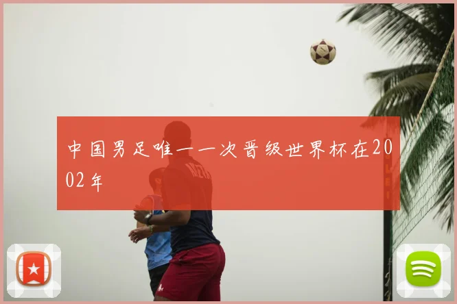 中国男足唯一一次晋级世界杯在2002年